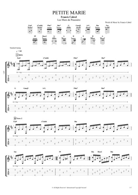 petite pussy|Francis Cabrel Chords & Tabs for Guitar, Ukulele, Bass, Drums at ...